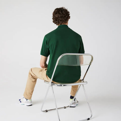 Polo Uomo L1212 con bottoni madreperla Verde LACOSTE- Francavilla Moda
